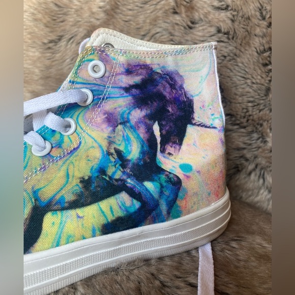 Yes We Vibe Unisex Unicorn High Tops Size 9.5 women’s/8 Men - Picture 3 of 11